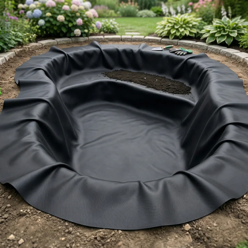 Membrană EPDM iaz Elastoseal SealEco pentru hidroizolații iazuri decorative, lacuri și bazine. Grosimi 0.75mm - 1.5mm.