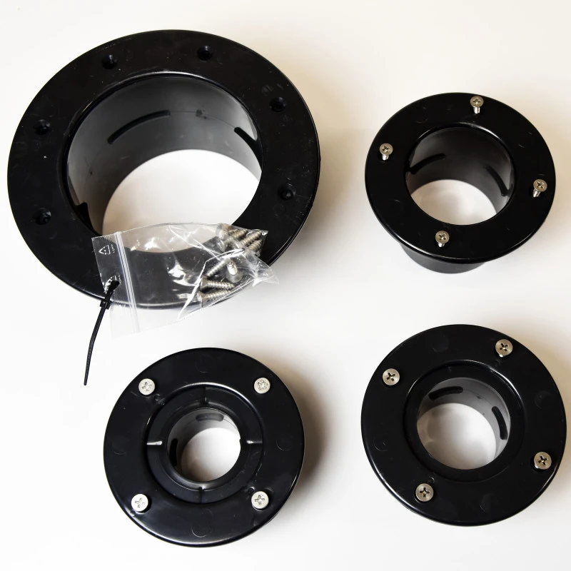 Flanșă trecere folie iaz ABS pentru etanșare țevi PVC 40-110mm în bazine și sisteme filtrare