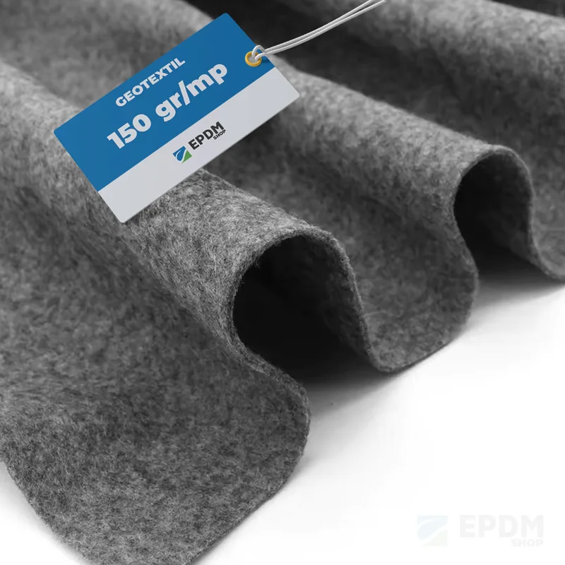 Geotextil 150 gr/mp rolă jumbo 6m x 230m pentru filtrare, drenaj și separare straturi sol în construcții