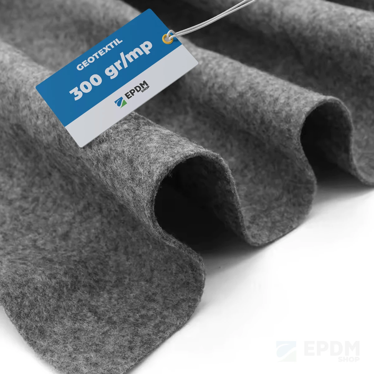 Geotextil 300g/mp rolă 6m lățime pentru protecție mecanică membrane EPDM și drenaj